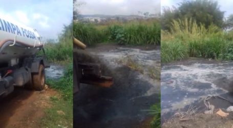 Águas de Pará de Minas repudia vídeos mostrando descarte irregular de esgoto compartilhados nas redes sociais