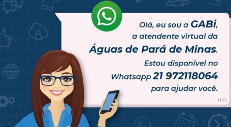 Águas de Pará de Minas lança atendente virtual para solicitação de segunda via, serviços e negociar débitos