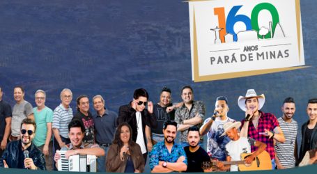 Festa de 160 anos de Pará de Minas: muitos shows gratuitos e reforço na segurança