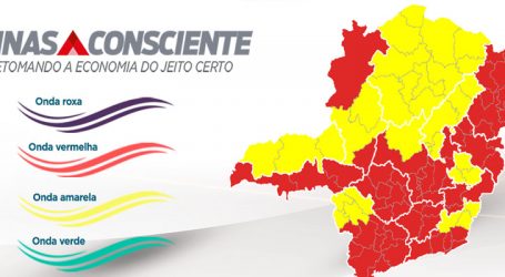MG tem queda de 38% na incidência da Covid-19 e quatro regiões avançam para onda amarela do Minas Consciente