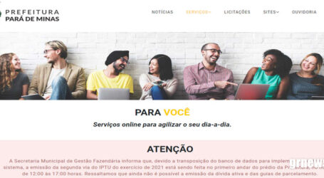 Novo sistema ainda apresenta falhas e Prefeitura de Pará de Minas prorroga débitos de contribuintes