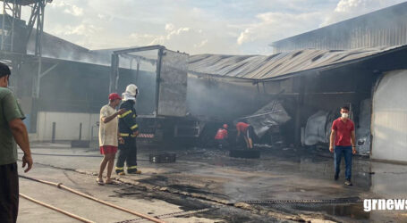 Incêndio causa destruição nas dependências de sacolão na Presidente Vargas