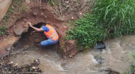 Restos de concreto no Água Limpa embaixo de ponte no Senador Valadares preocupa; Defesa Civil fará vistoria técnica