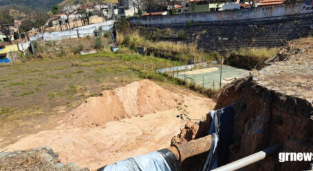 GRNEWS TV: Secretaria realiza estudos para executar obras e acabar com erosão em rua paralela ao Campo do Rio Branco