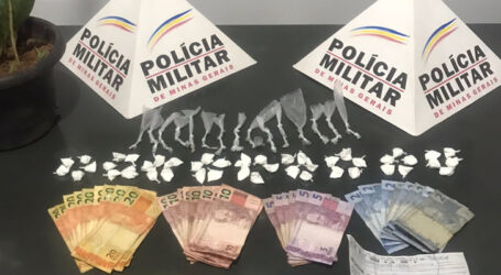 Suspeito preso durante ação policial com apreensão cocaína, crack, munição e dinheiro em Papagaios