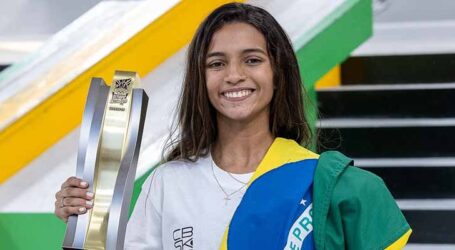 Brasileira Rayssa Leal vence etapa da China do Pré-Olímpico de skate street