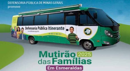 Defensoria Pública de Minas Gerais promove Mutirão das Famílias em Esmeraldas com atendimentos gratuitos