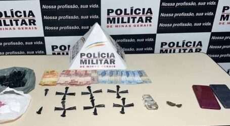 Dupla é presa por tráfico de drogas em Lagoa da Prata; um deles também foi autuado por direção perigosa