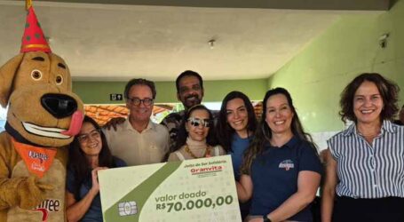 Granvita destina R$ 70 mil para a nova cozinha da Cidade Ozanan e diretora se emociona ao ver parte dos impostos que pagam, beneficiando quem precisa