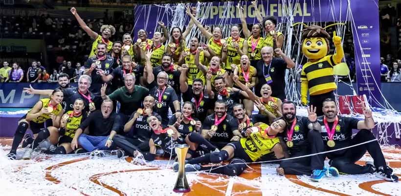 Praia Clube conquista com autoridade o título da Superliga Feminina de vôlei